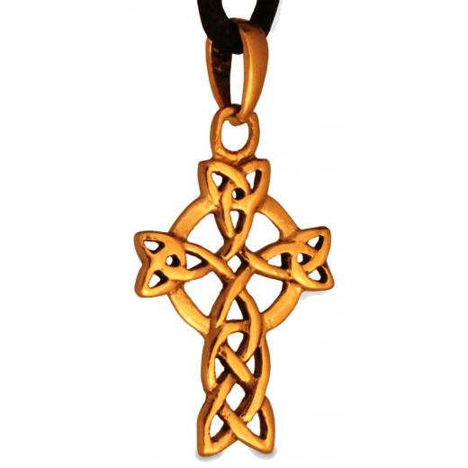 Small Celtic Cross - Cailin (Pendant in Bronze)