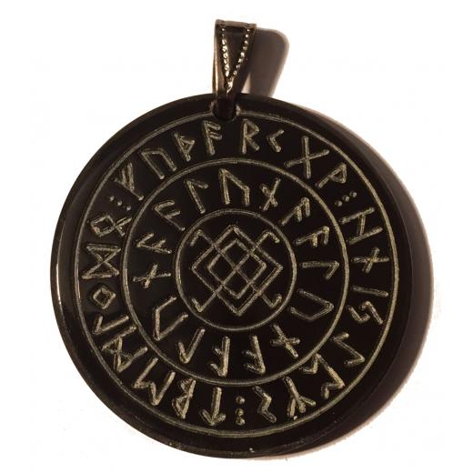 Runenamulett Aluna 2 (Kettenanhänger aus Horn)