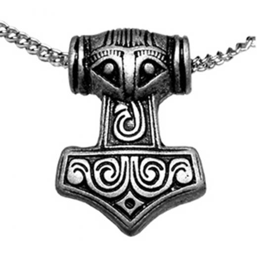 Thorhammer (Kettenanhänger in Altsilber)