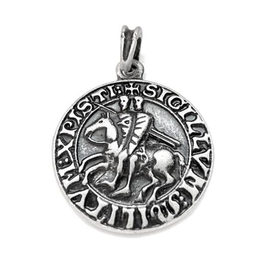 Seal of the Templars (Pendant in antiqued silver)