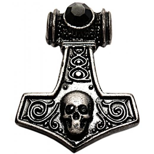 Skull Hammer (Pendant in antiqued silver)