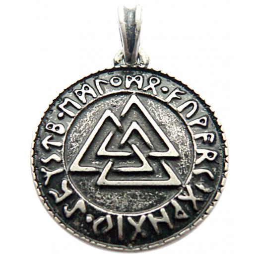 Valknut (Pendant in antiqued silver)