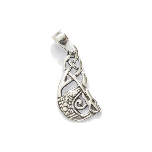 Tynan - keltischer Schutzdrache (Kettenanhänger in Silber)