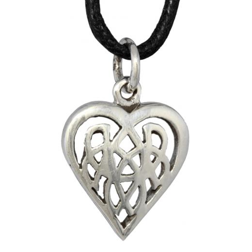 Amina – keltisches Herz (Kettenanhänger in Silber)