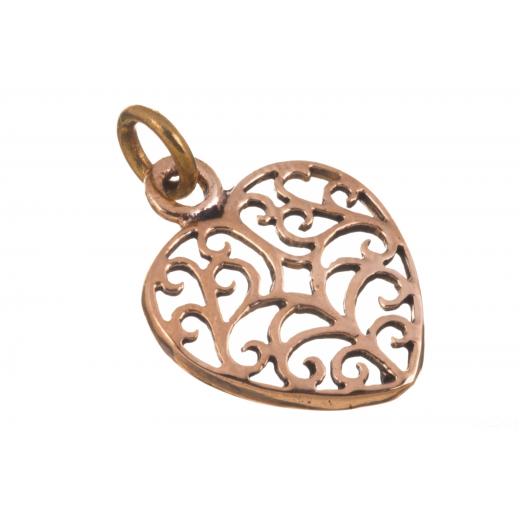 Mirja – keltisches Herz (Kettenanhänger in Bronze)