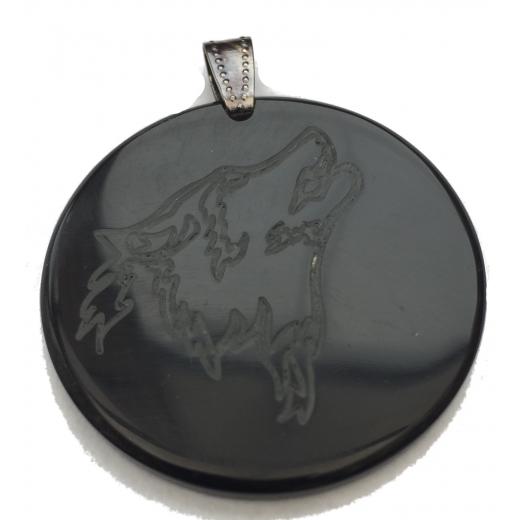 Wolf (necklace pendant from horn)