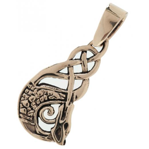 Tynan - keltischer Schutzdrache (Kettenanhänger in Bronze)