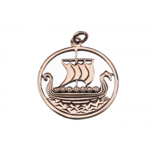 Svold - Large dragon ship (Pendant in Bronze)