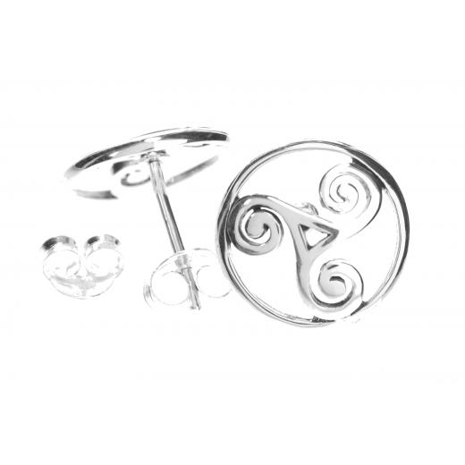 Alija - Celtic triskele (earrings in silver)