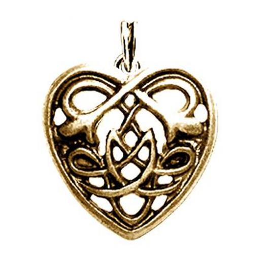 Keltisches Herz (Kettenanhänger in Gold)