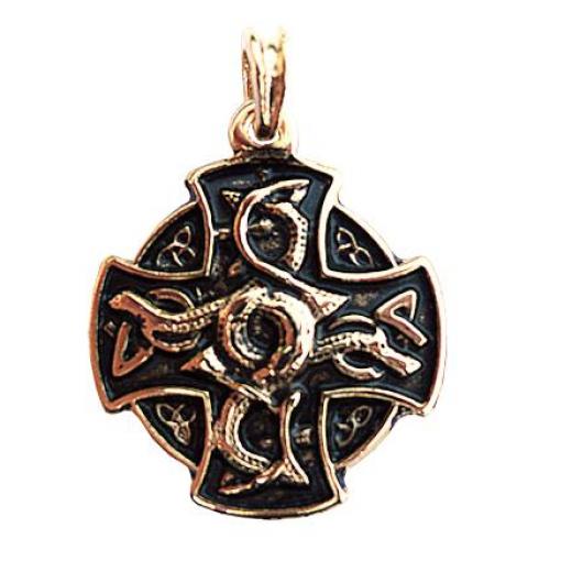 Dragon Cross (Pendant in Gold)