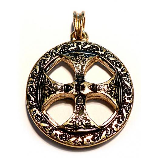 Nordic Axe Cross (Pendant in gold)