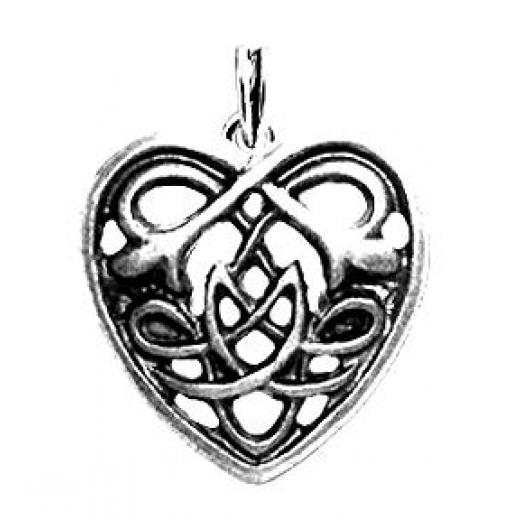 Keltisches Herz (Kettenanhänger in Silber)