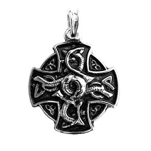 Dragon Cross (Pendant in silver)