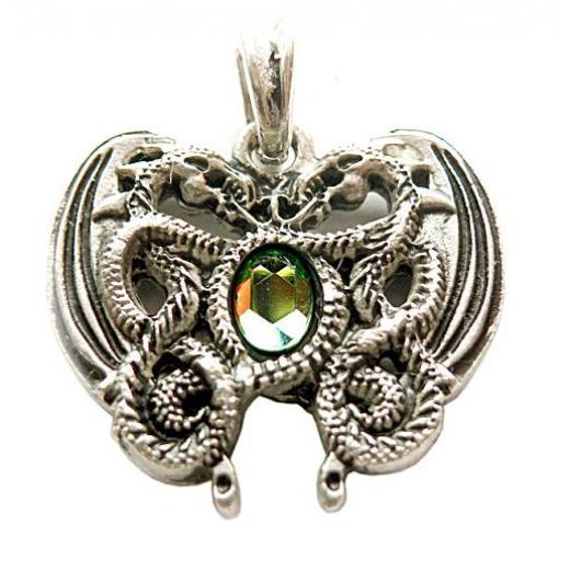 Dragonheart Lightgreen (Pendant in silver)