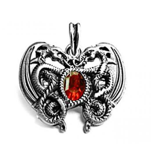 Dragonheart Red (Pendant in silver)
