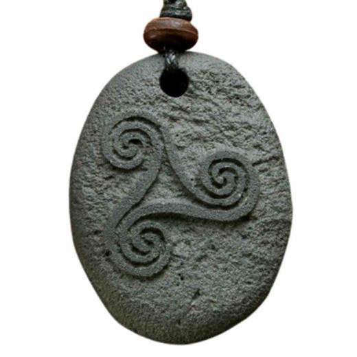 Triskel gray - stone pendant