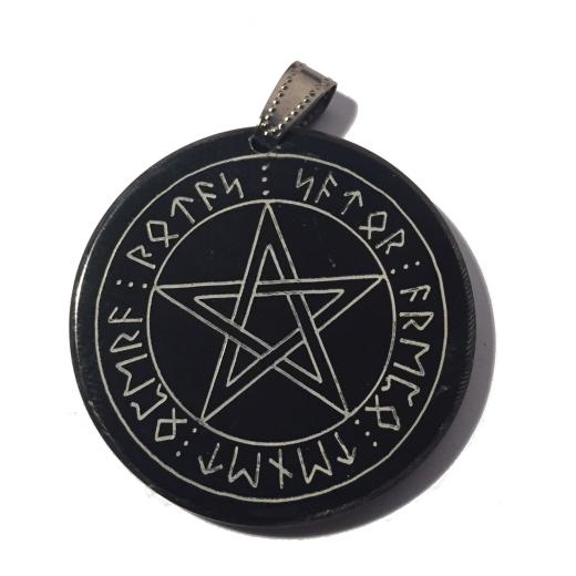 Witch Pentagram (Pendant from Horn)