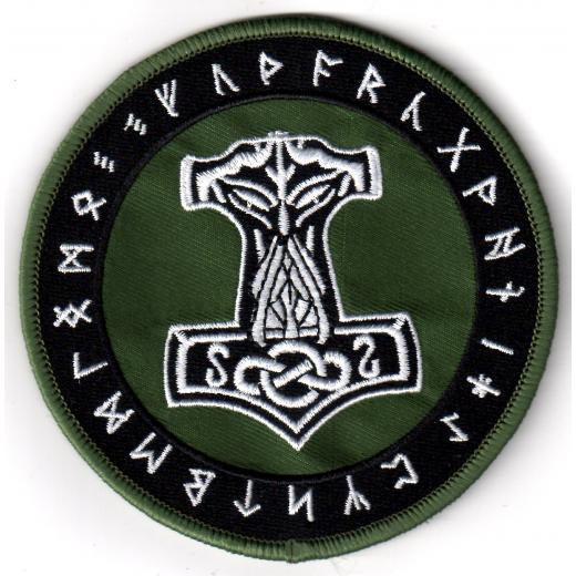 Mjölnir Runen grün (Aufnäher)