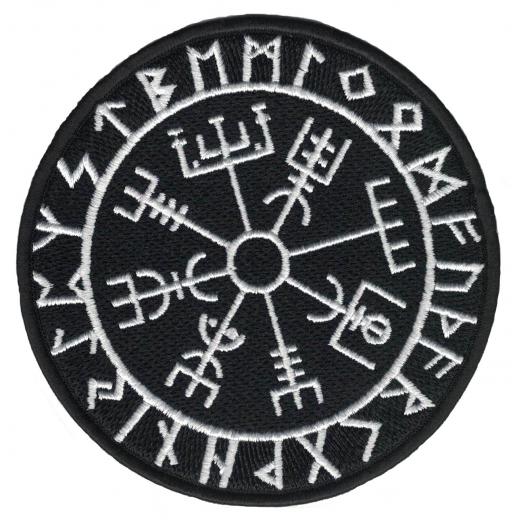 Vegvisir im Runenkreis (Aufnäher)