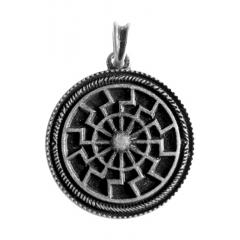 Black Sun (Pendant in antiqued silver)