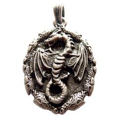 Dragon Amulet (Pendant in antiqued silver)