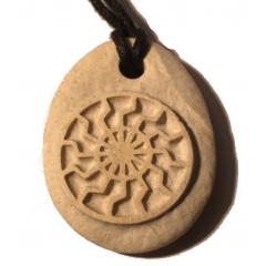 Black Sun white (Pendant of stone)