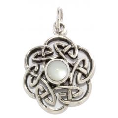 Nuada - Keltischer Knoten Perlmuntt (Kettenanhänger in Silber)