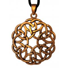Amena - Celtic Hearts (Pendant in Bronze)