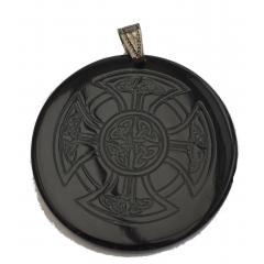 Celtic Cross - (necklace pendant from horn)