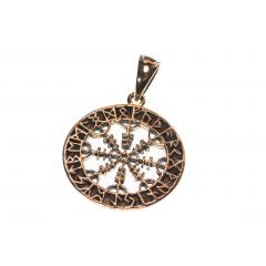 Viking compass - Oegirshjalmr (Pendant in bronze)