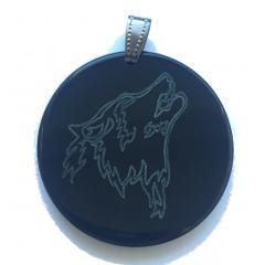 Wolfs magic 2-Sided (Pendant from horn)