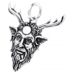 Green Man Cernunnos - Pendant in silver