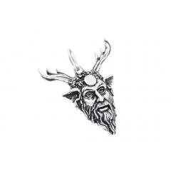 Green Man Cernunnos - Kettenanhänger in Silber