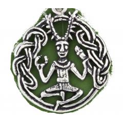 keltischer Cernunnos (Kettenanhänger in Silber)