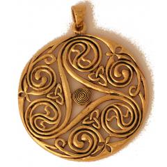Large Triskele Amulet Danu (Pendant in Bronze)
