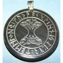 Tree of Life in the Runic Circle (Pendant from Horn)