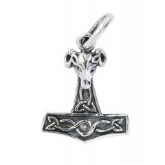 Kleiner Asatru Mjölnir Anhänger (Kettenanhänger in Silber)