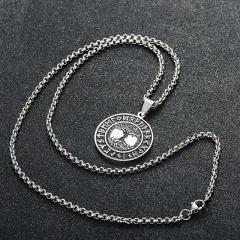 World Tree in the Rune Circle (Pendant + Chain in Silver)