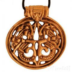 Viking Dragons - chain pendant in bronze