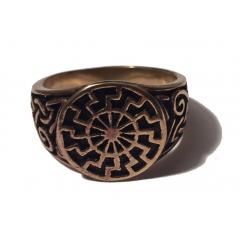 Black Sun - Signet Ring (Ring in Bronze)