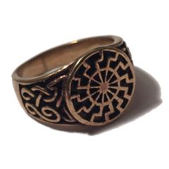 Black Sun - Signet Ring (Ring in Bronze)