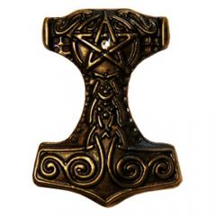 Thors Hammer (Zierniete in Altmessing)