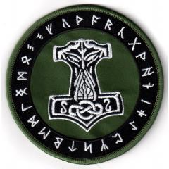 Mjölnir Runen grün (Aufnäher)