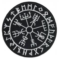 Vegvisir im Runenkreis (Aufnäher)